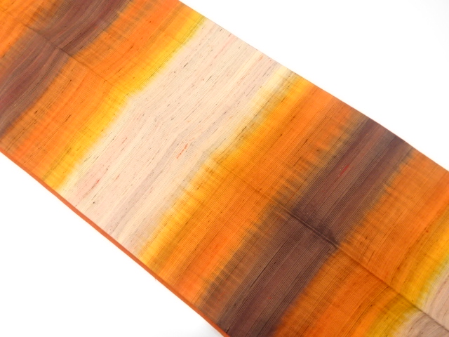 JAPANESE KIMONO / ANTIQUE FUKURO OBI / SILK / WOVEN STRIPE